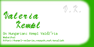 valeria kempl business card